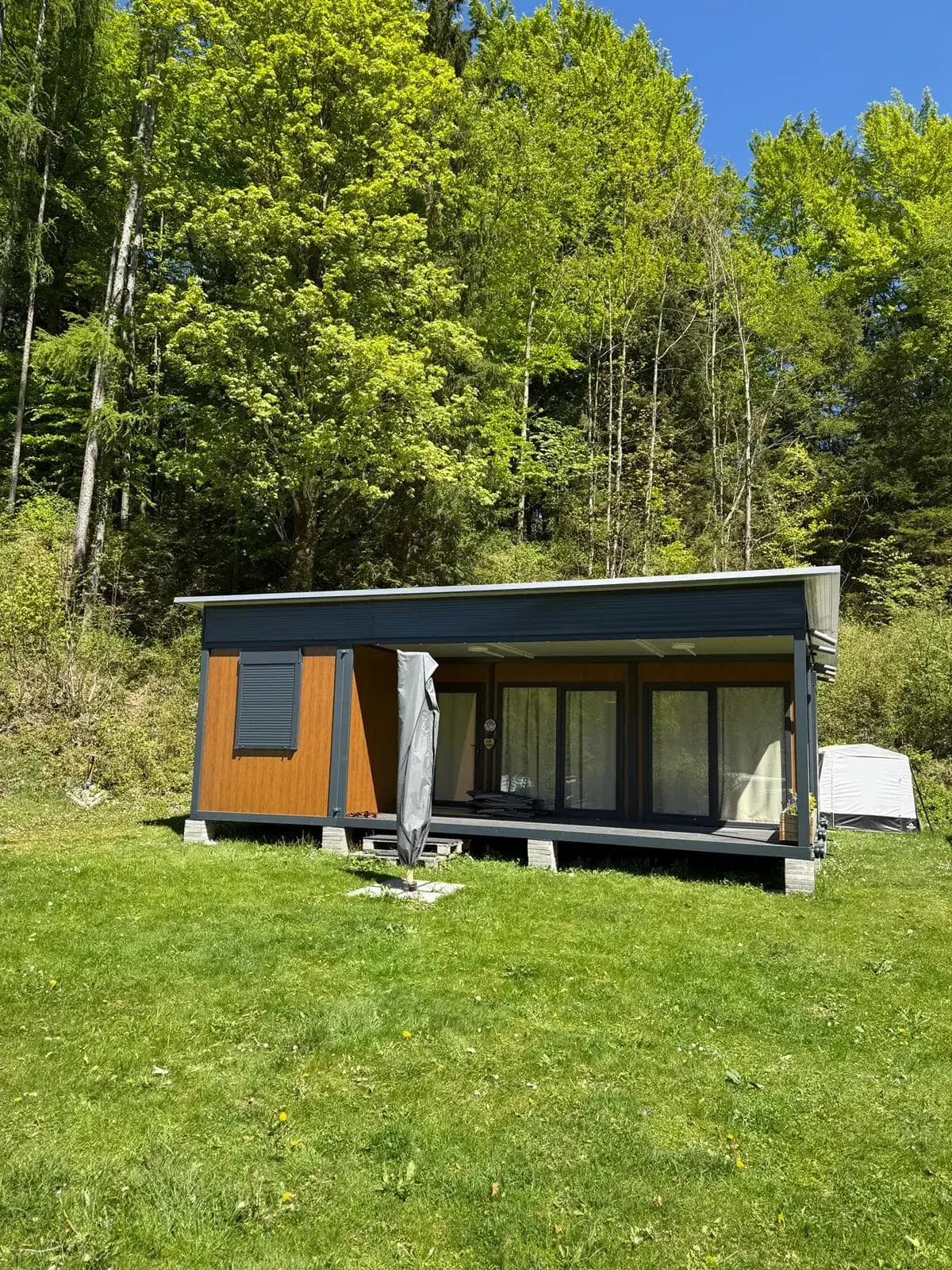 Tiny house ai margini del bosco