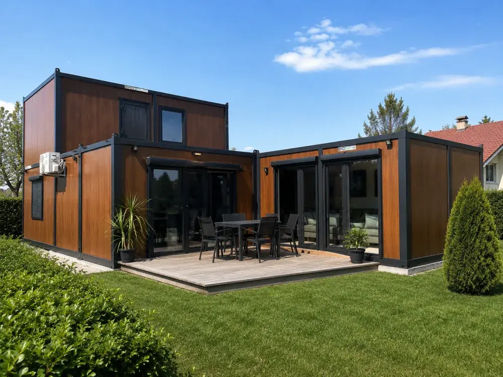 Casa modulare formata da due moduli container uniti
