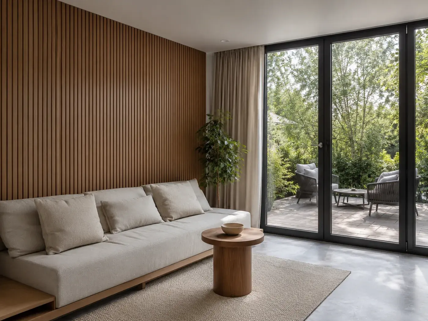 Container con rivestimento in WPC e terrazza